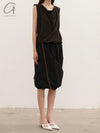 BASERANGE 25 Early Spring Organic Cotton Large Neckline Irregular Vest BAS-TOTUT-RC-SU25-FOVEA